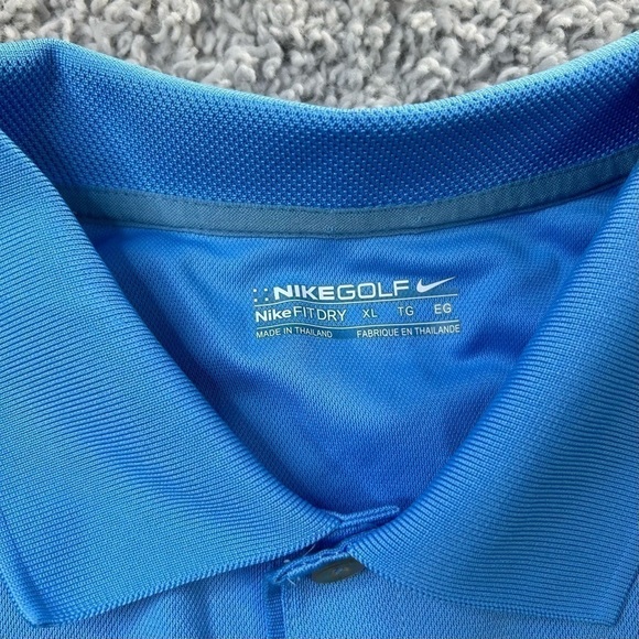 Nike Shirt Mens Extra Large Golf Polo Light Blue Fit Dry Classic Activewear - Picture 3 of 4